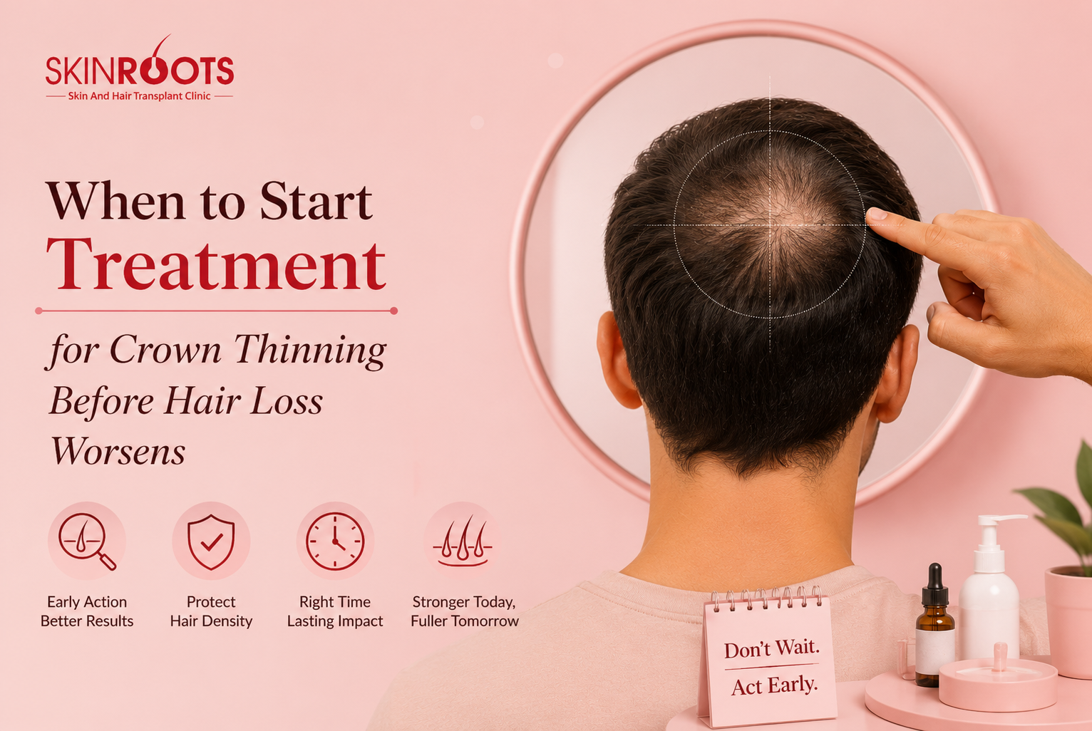 When to Start Treatment for Crown Thinning Before Hair Loss Worsens